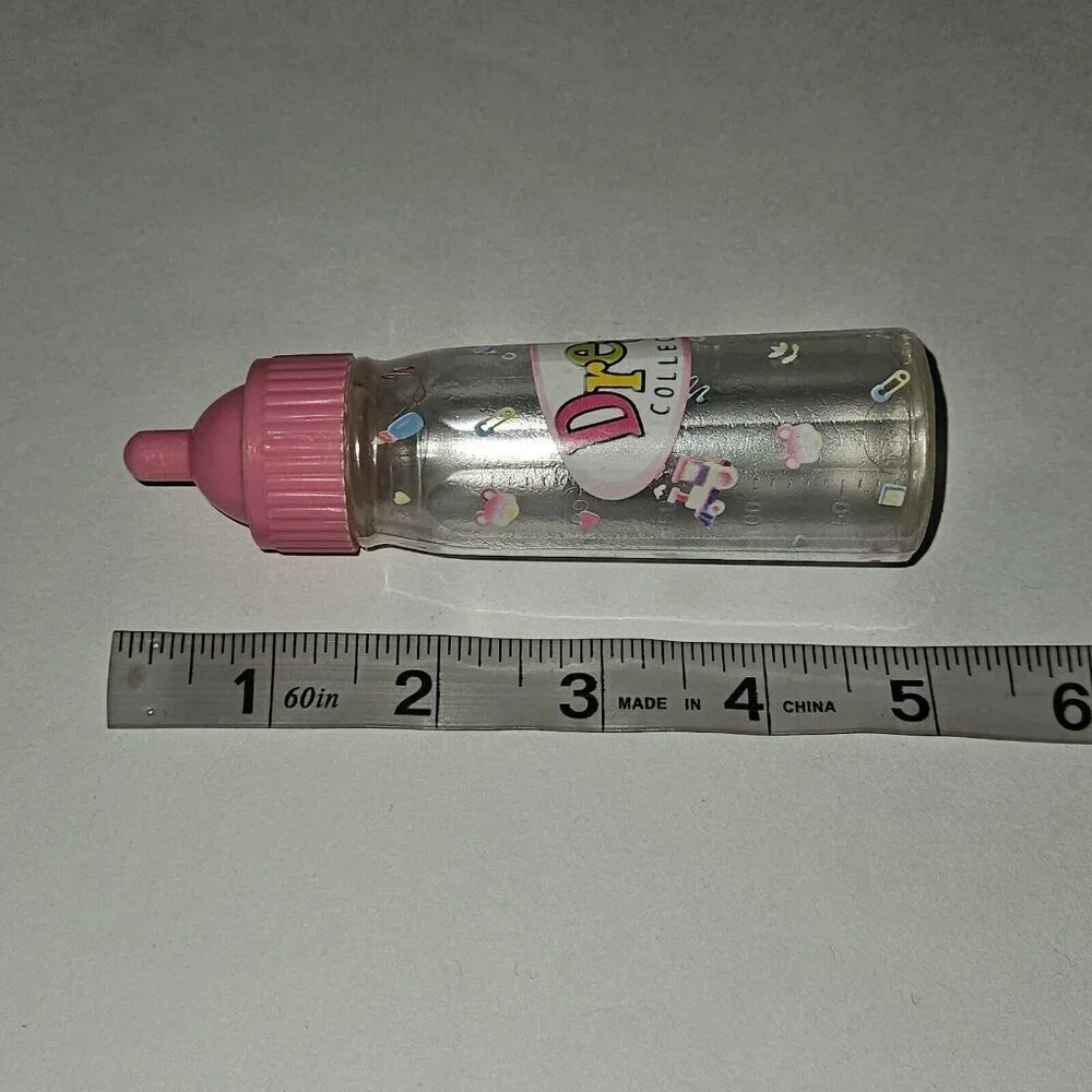 Dream Collection Baby Doll Bottle Replacement Clear Plastic Pink Top 5